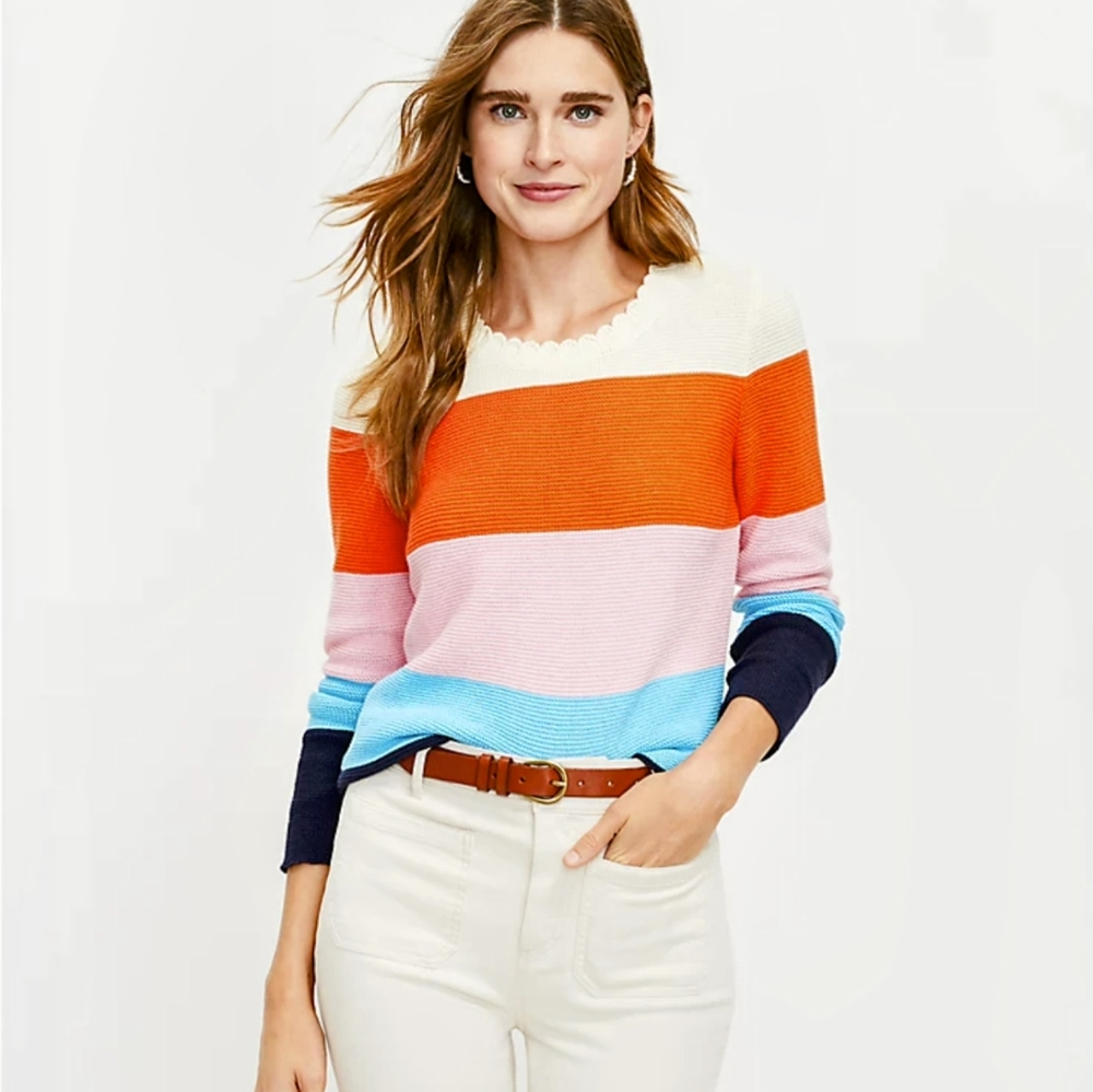 Petite Rainbow Stripe Sweater